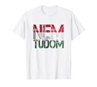 Nem Tudom No lo sé Magyarország Hungría Húngaro Camiseta gráfica económica, Hombre, Blanco, M