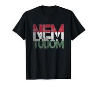 Nem Tudom No lo sé Magyarország Hungría Húngaro Camiseta gráfica económica, Hombre, Negro, S