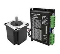 Nema 23 - Motor paso a paso Nema23 de 1 eje, motor de 57 mm, 1,2 Nm/120 Ncm, 8 mm, eje 3A, 2 fases, 4 cables, ángulo de paso a paso y DM556, controlador de motor paso a paso para máquina de grabado