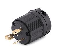 NEMa L6 30P EE. UU. Twist Lock Plug 30a 250V Twist Lock Macho Plug USa 3 Polos Industrial Grade Grounding 3 Prong Power Generator Plug Black