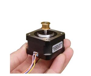 NEMA17 - Arrancador electrónico híbrido de 0,9° 42 mm, 2 fases, 4 cables, eje de 5 mm con rueda de polea