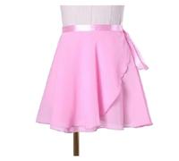 NEMAA Falda de Abrigo la Danza de Ballet Girls Ballet Skirts Dance Skirt White Black Chiffon Skirts Woman Tied Mini Short Dance Skirt Gasa para Ballet (Color : Pink, Size : S Height 100-135cm)