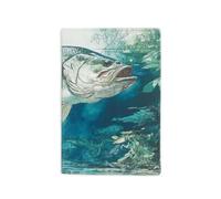 Nemau - Estuche para tarjetas de pesca con 3 solapas - Fabricación francesa - Funda impermeable y resistente - Protege tus documentos de pesca - Formato compacto y práctico - Modelo de pez fondo azul