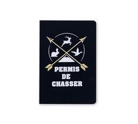 nemau - Puerta de permiso de caza con 3 persianas - Goma expandida - Fabricada en Francia - Funda protectora para documentos de caza - Compatible con tarjeta y seguro de cazador, modelo gris antracita