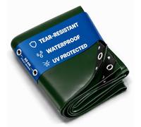 NEMAXX® Lona 450 g/m² 5×3 m Verde Ojales ALU Impermeable Anti-UV