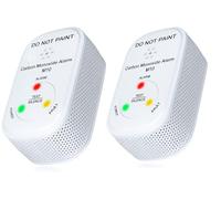 NEMAXX® M10 Mini Detector de CO Set de 2 - Detector de Monóxido de Carbono para Interiores con Batería Integrada, Sensor Electroquímico, Vida Útil de 10 Años, Alarma de 85 dB, Test/Silence, EN 50291-1