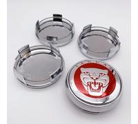 Nemeae Tapacubos 4 PCS 65mm para Jaguar XF XJ-S XJ-6 X-Type XE S-Type F-Pace F-Type XK8 XK XKR XFR Tapacubos de Centro de Rueda de Coche Cubierta de Llantas de Estilo Automático Insignia Emblema,A2