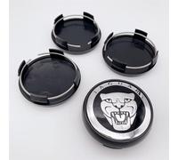 Nemeae Tapacubos 4 PCS 65mm para Jaguar XF XJ-S XJ-6 X-Type XE S-Type F-Pace F-Type XK8 XK XKR XFR Tapacubos de Centro de Rueda de Coche Cubierta de Llantas de Estilo Automático Insignia Emblema,B1