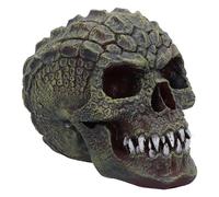 Nemesis Now Adorno de Calavera reptilliana, Resina, Verde, 13 cm