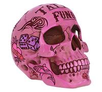 Nemesis Now Adorno de Calavera Tribal para Tatuajes, Rosa, 15 cm
