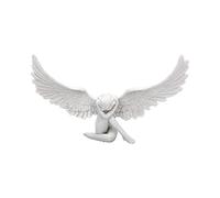 Nemesis Now Adorno de condolencias de ángel 36 cm, Figura de ángel Celestial, Color Blanco
