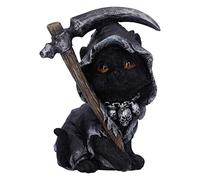 Nemesis Now Amara Grim Reaper Fline-Figura de Gato, Resina, Negro, 10.2cm