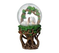 Nemesis Now Pure Heart Snowglobe 21cm Green, Resin Anne Stokes-Globo de Nieve de corazón Puro, 21 cm, Color Verde, 18 cm