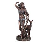 Nemesis Now Artemisa - Figura de Diosa Griega de la Caza de 25 cm, Resina, Bronce, Adorno de Diosa, Adorno de mitología Griega, Fundido en Resina de Bronce, Acabado Pulido