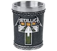 Nemesis Now B4683N9 Metallica-Master of Puppets - Vaso de chupito de resina con inserto de acero inoxidable, 7 cm, color negro