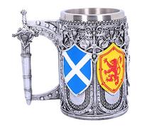 Nemesis Now B4698P9 Tankard of The Brave Scottish Shield - Taza (resina, 16 cm, acero inoxidable)