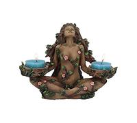 Nemesis Now Female Tree Spirit Tealight Candle Holder Balance of Nature-Portavelas con diseño de árbol Femenino, Resina, marrón, 19 Centimeters cm