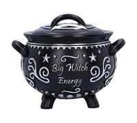 Nemesis Now Big Witch Energy - Caja de caldero de resina de 15,4 cm, color negro, colección de regalo de Halloween, caja de caldero de bruja de Halloween, caja de almacenamiento, fundida en la mejor