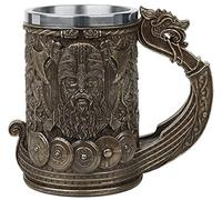 Nemesis Now Bronze Drakkar Viking Unisex Jarra de Cerveza Negro Poliresina