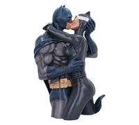 Nemesis Now Busto de Batman y Catwoman de 30 cm, resina, producto oficial de DC, adorno de besos de Batman y Catwoman, coleccionable de DC Hero, fundido en la mejor resina, pintado a mano por expertos
