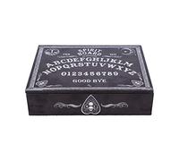 Nemesis Now Caja de almacenamiento de joyas con espejo, tablero de alcohol blanco y negro, tamaño único