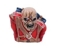 Nemesis Now Caja de busto de Iron Maiden The Trooper con licencia oficial (pequeña), color rojo, 12 cm