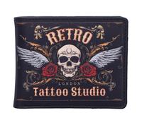 Nemesis Now Cartera de estudio de tatuajes retro, diseño clásico vintage, tamaño compacto, 12 x 10 cm, unisex