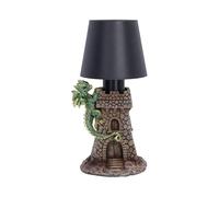 Nemesis Now Castle Keeper - Lámpara de escritorio con diseño de dragón verde, control táctil, recargable por USB, poliresina pintada a mano, 24,4 cm