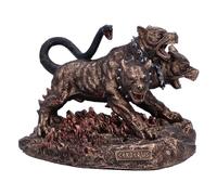 Nemesis Now Cerberus - Figura de Perro de Tres Cabezas del Hades, Resina, Bronce, Adorno detallado de Cerburus, Figura de mitología Griega, fundida en la Mejor Resina, Acabado en Bronce