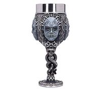 Nemesis Now Collectable Goblet Harry Potter Death Eater Mask Voldemort-Cáliz Coleccionable, Resina, Plateado y Negro, 19.5cm (B5605T1)