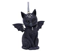 Nemesis Now Cult Cuties Malpuss - Adorno Colgante de Resina de 9,2 cm, Color Negro, Adorno Colgante de Gato Oculto con alas, Gato murciélago, Fundido en la Mejor Resina, cuidadosamente Pintado a Mano