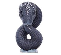 Nemesis Now Cult Cuties Ouroboros Snake 9,6 cm, Resina, Negro, Ouroboros Figura de Serpiente Oculta, Figura de Serpiente aterradoramente Adorable, Regalo de Serpiente, Fundido en la Mejor Resina,