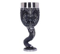 Nemesis Now Cult Cuties Pawzuph - Copa de 19,5 cm, resina/acero inoxidable, negra, bonita copa de gato con cuernos, inserto de acero inoxidable extraíble, fundido en la mejor resina, pintado a mano