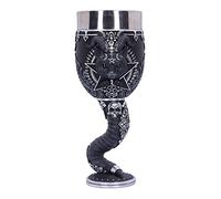 Nemesis Now Cult Cuties Pawzuph - Copa de 19,5 cm, resina/acero inoxidable, negra, bonita copa de gato con cuernos, inserto de acero inoxidable extraíble, fundido en la mejor resina, pintado a mano