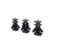 Nemesis Now Cult Cuties Three Wise Baphoboo 13,4 cm, Resina, Negro, Figuras de Baphoboo de Tres sabios, Figuras de Baby Baphomet, coleccionables de Baphomet, fundidas en la Mejor Resina, pintadas a
