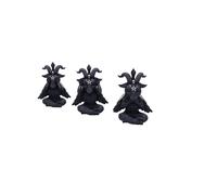 Nemesis Now Cult Cuties Three Wise Baphoboo 13.4cm, Resin, Black, Three Wise Bap