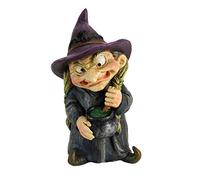 Nemesis Now D5049R0 - Figura Doble pequeña de Bruja y caldero, polirresina, Negro, 9,7 cm