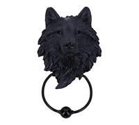 Nemesis Now Dark Guardian Wolf-Aldaba de Puerta (22,8 cm), Poliresina, Negro, Talla única
