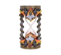 Nemesis Now Dark Souls Gwyn Sand Timer - Producto oficial de Dark Souls para fanáticos, diseño temático de fuego con pilares de serpiente en espiral, resina pintada a mano