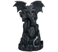 Nemesis Now Dragon Tower - Quemador de Incienso (Resina, 24,5 cm), Color Negro