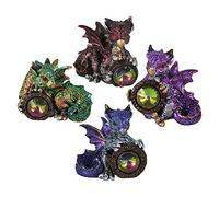 Nemesis Now Set of 4 5.5cm Figurines Dragon'S Reward-Juego de 4 Figuras de 5,5 cm, Resina, Multicolor, Talla única