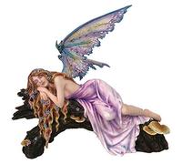 Nemesis Now Drema - Figura Decorativa de Hada del Bosque durmiendo, polirresina, Morado, Talla única