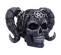 Nemesis Now Drop Dead Gorgeous - Figura Decorativa de Resina de 20,5 cm, diseño de Calavera de muñeca Baphomet, Figura de Calavera Negra de Baphomet, fundida en la Mejor Resina, Pintada a Mano por