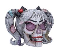 Nemesis Now Adorno de calavera Drop Dead – Resina blanca 15.5 pulgadas