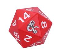 Nemesis Now Caja de Almacenamiento de Dados D20 con Licencia Oficial de Dungeons & Dragons, Resina, Rojo, 13.5cm