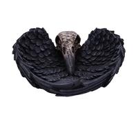 Nemesis Now Edgar Allen Poe's Nevermore Raven Skull - Plato para joyas, color negro, 17 cm