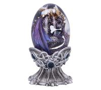 Nemesis Now Elemental Dragonlings - Jarra de Huevo de Cristal de dragón Morado Aire, Resina, Morado, Fundido en la Mejor Resina, Pintado a Mano por Expertos