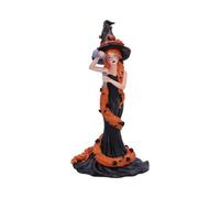 Nemesis Now Figura de Canela, azúcar y Especias de 23,5 cm, Resina, Negro/Naranja, Adorno de Bruja de Pelo Rojo Inspirado en Canela, Figura Larga de Bruja Pelirroja, fundida en la Mejor Resina,