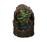 Nemesis Now Figura de dragón Verde en Tronco arbóreo, Rojo, 10.8cm