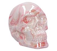 Nemesis Now Figura de Marbellum (Grande) de 13,5 cm, cerámica, Adorno de Calavera de mármol Rosa, mercancía de fantasía gótica, fundida en la Mejor Resina, Pintada a Mano, Acabado Brillante
